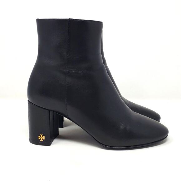 Tory Burch Brooke 70MM Ankle Boot Calf Leather Perfect Black 46063 Size US 7 - Picture 3 of 12